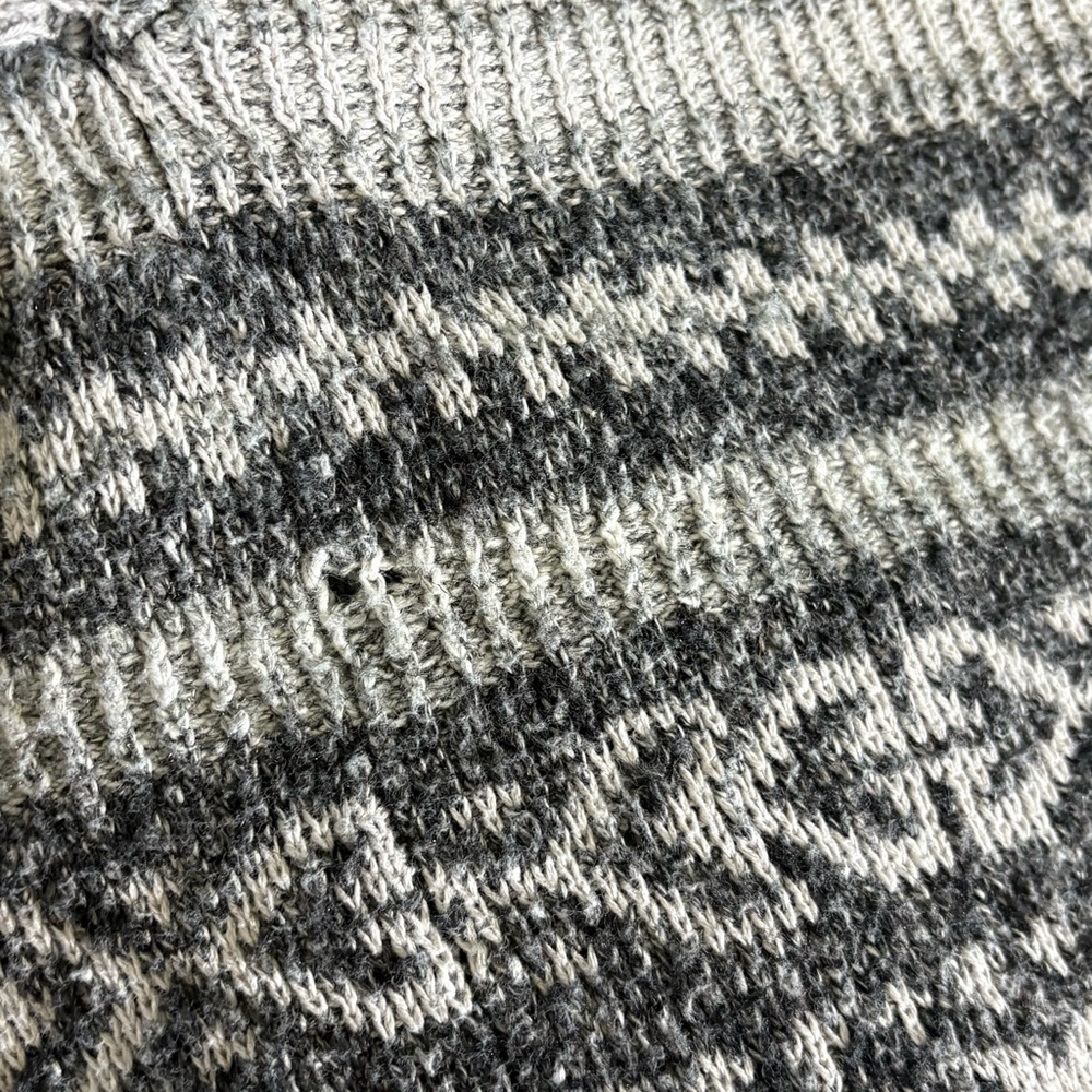 Lucky Brand Tribal Aztec Open Cardigan Gray Long Knit Boho Small - Picture 5 of 9